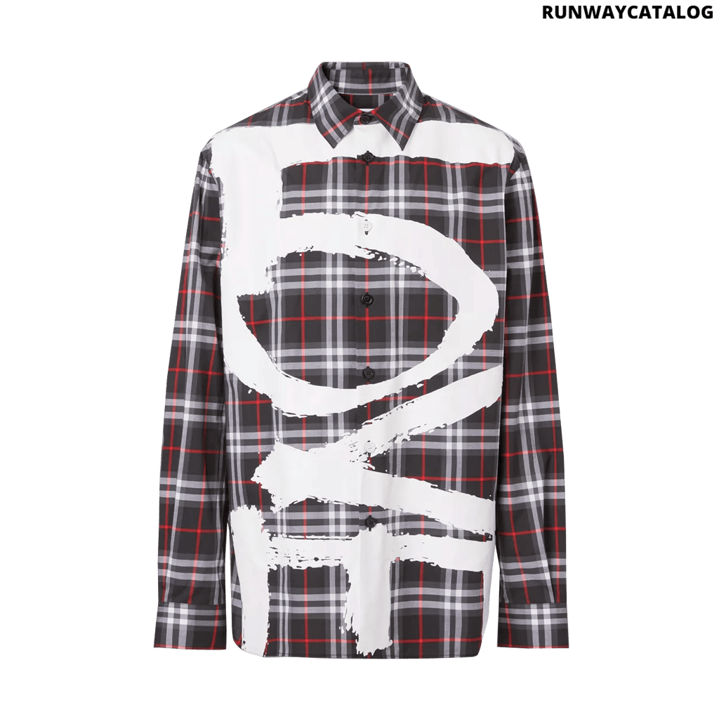 Burberry Love Print Vintage Check Cotton Shirt