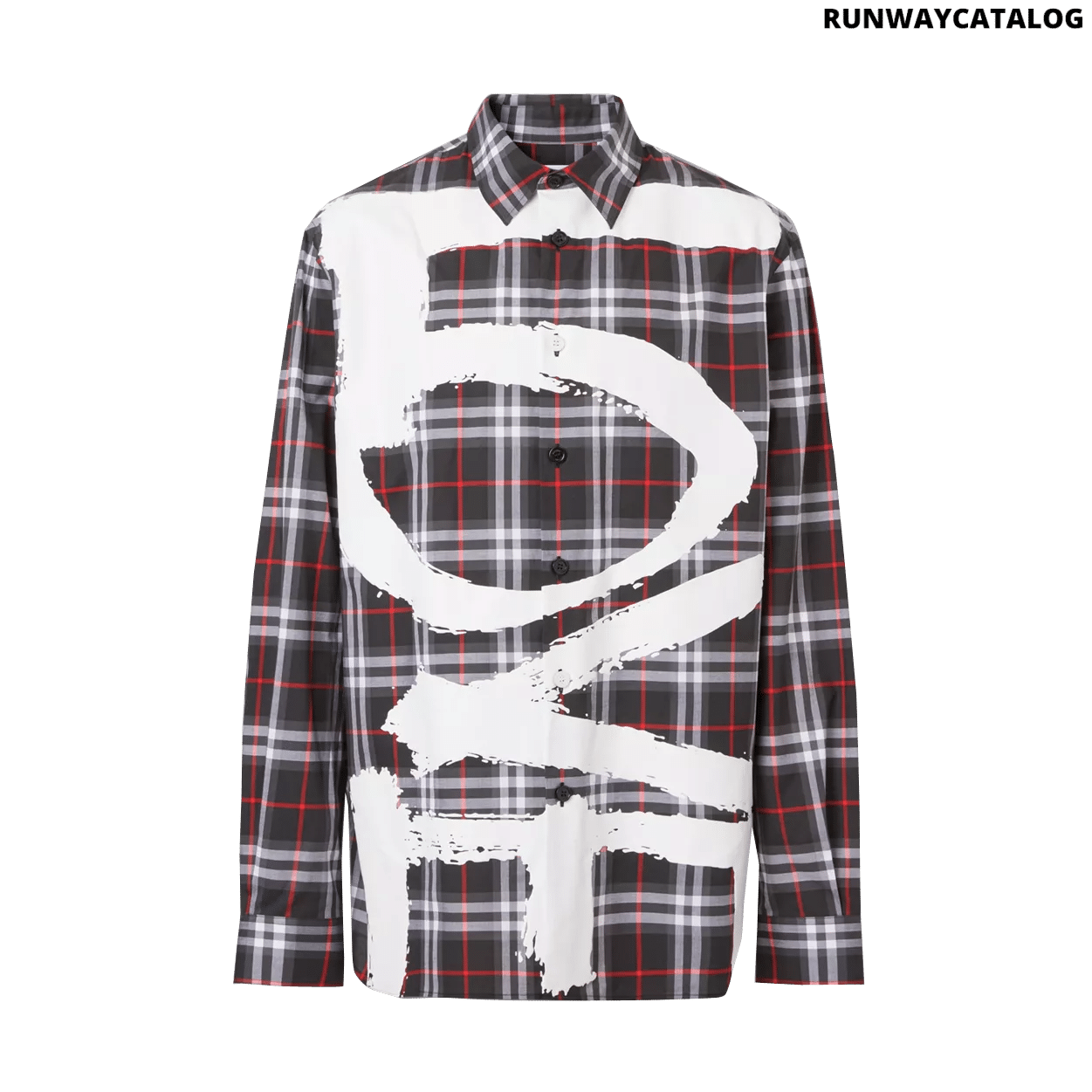 Burberry Love Print Vintage Check Cotton Shirt