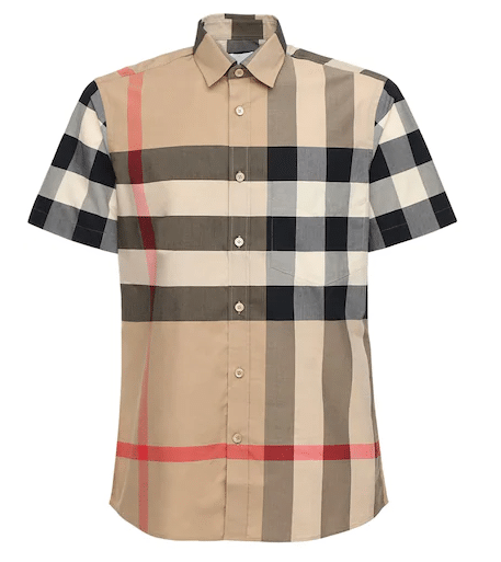 BURBERRY SOMERTON STRETCH COTTON POPLIN SHIRT