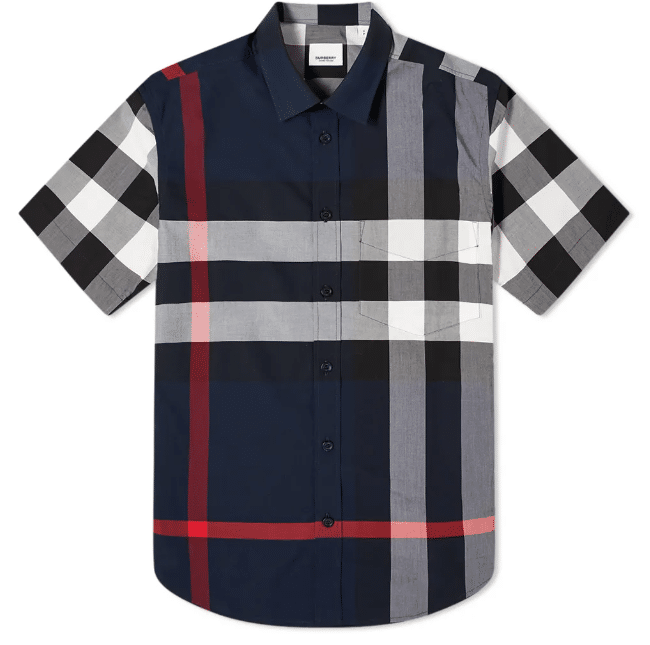 BURBERRY SHORT SLEEVE SOMERTON LARGE CHECK SHIRT