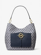 Michael Kors Amy Large Logo Jacquard Shoulder Bag