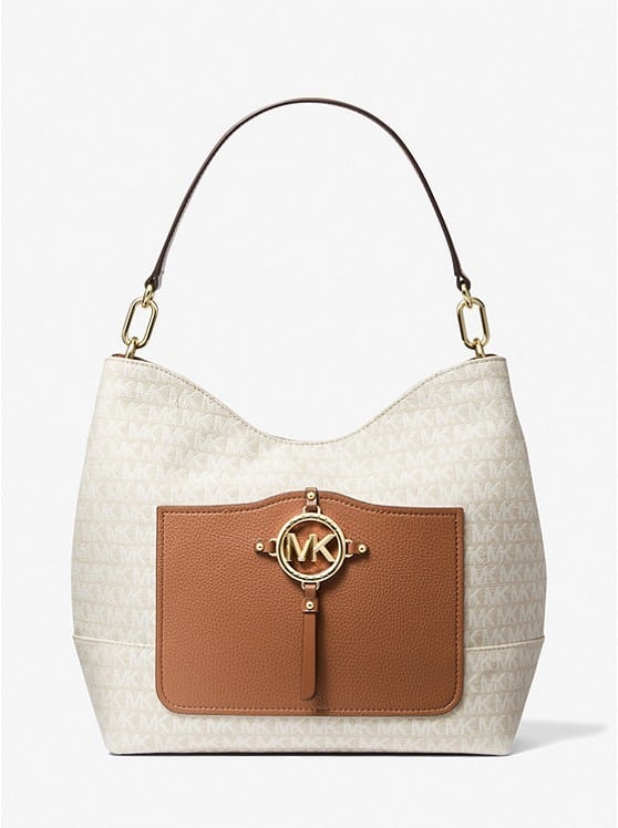 Michael Kors Amy Large Logo Jacquard Shoulder Bag