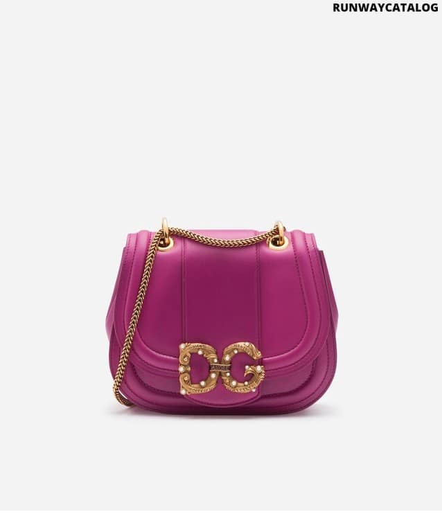 DOLCE &amp; GABBANA SMALL DG AMORE BAG IN CALFSKIN