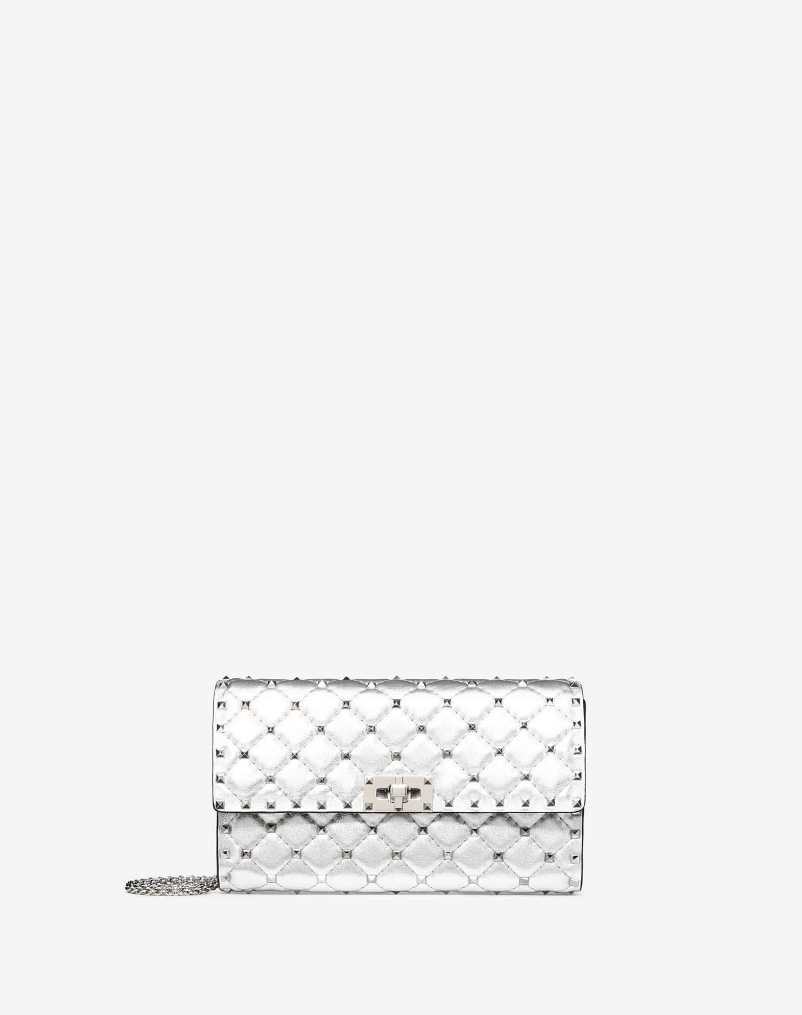 Valentino Metallic Rockstud Spike crossbody clutch