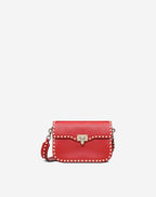 Valentino Medium Rockstud Grainy Calfskin Crossbody Bag