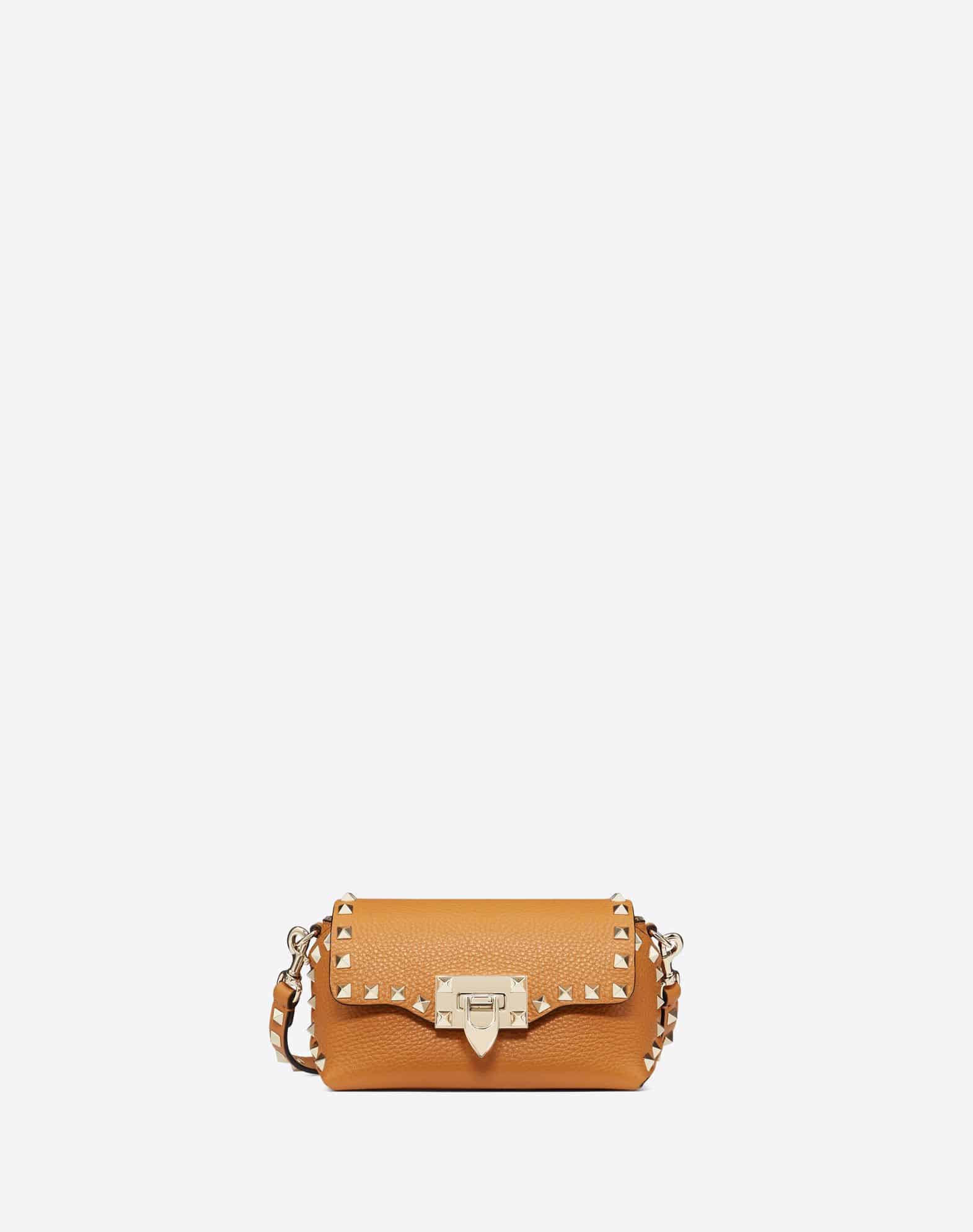 Valentino Mini Rockstud Grainy Leather Crossbody Bag