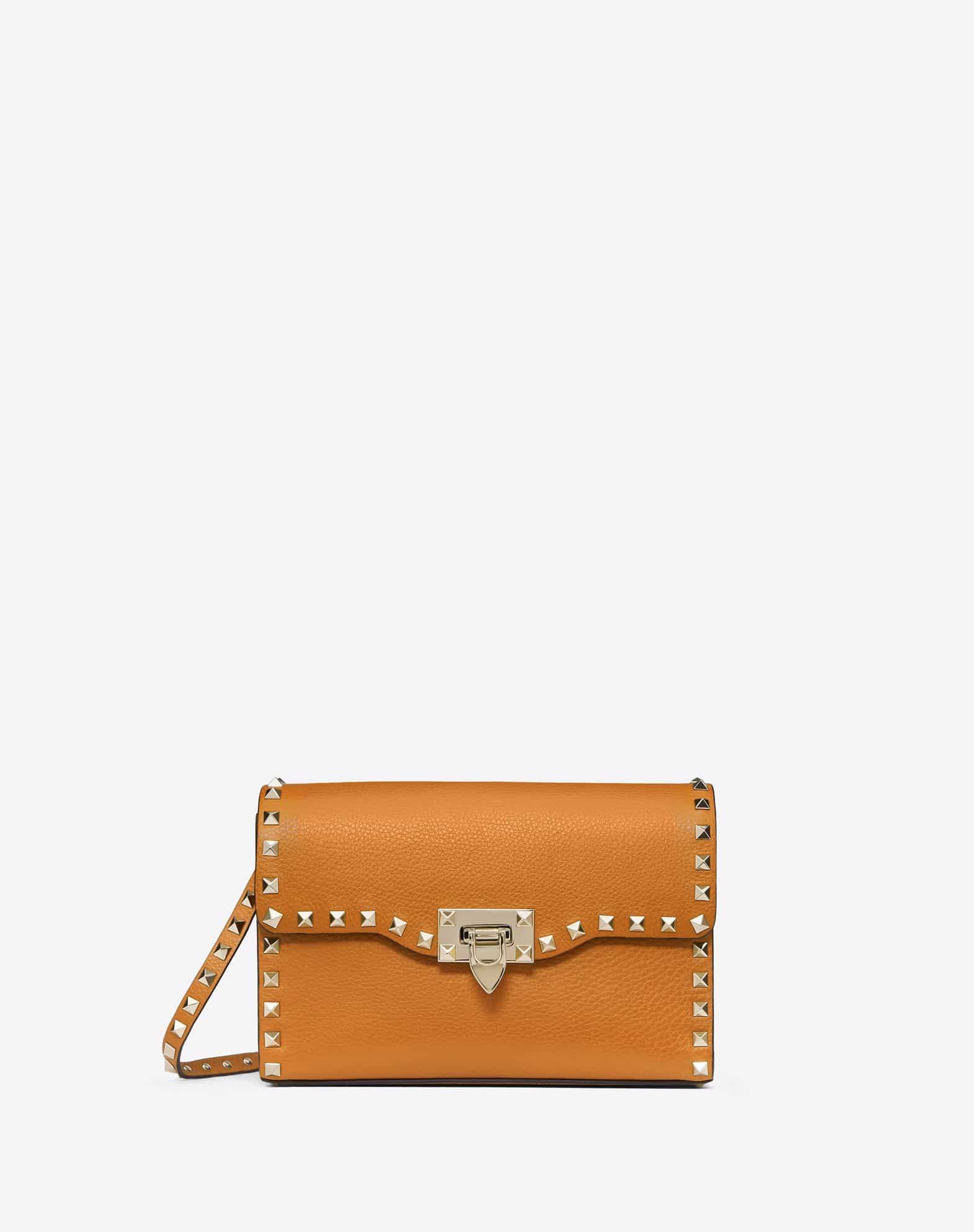 Valentino small Rockstud Grainy Leather Crossbody Bag