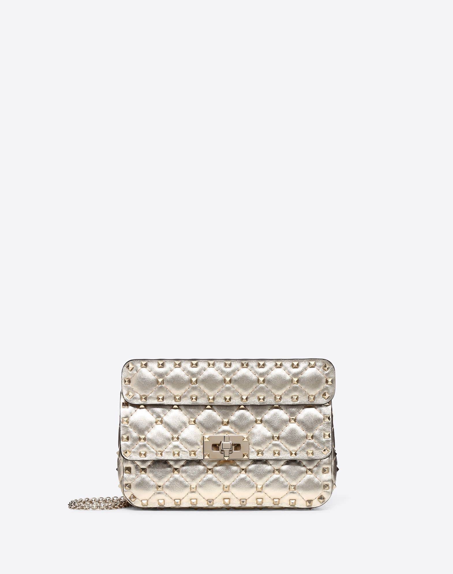 Valentino Small Rockstud Spike Metallic Bag