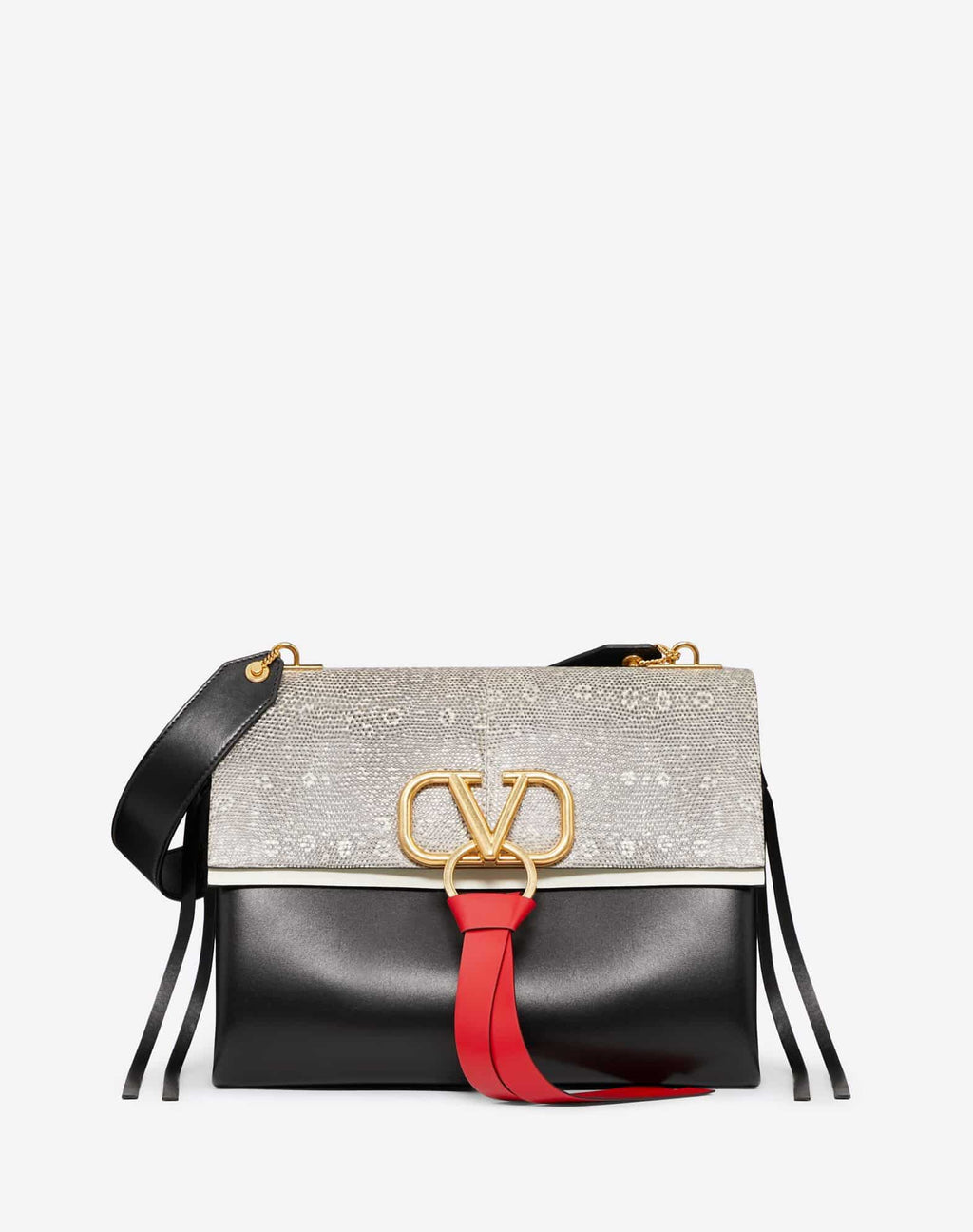 Valentino Medium VRING Lizard Shoulder Bag