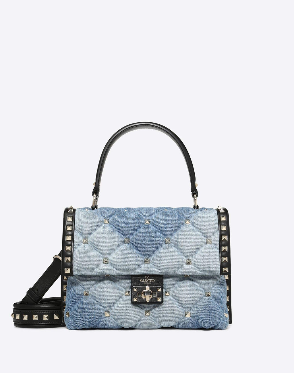 Valentino Medium denim Candystud top-handle bag