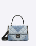 Valentino Medium denim Candystud top-handle bag