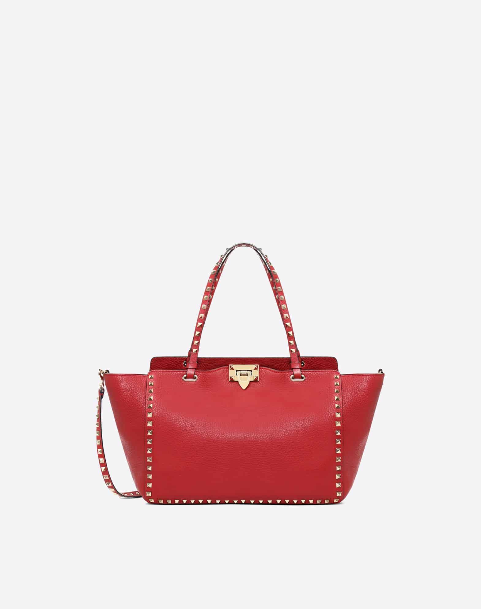 Valentino Medium Rockstud Grainy Calfskin Bag
