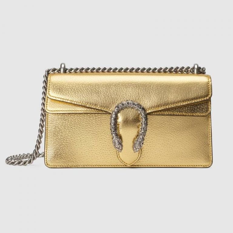 Gucci Dionysus Small Shoulder Bag in Gold