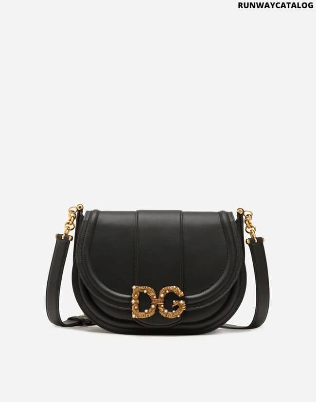 DOLCE &amp;GABBANA MEDIUM DG AMORE BAG IN CALFSKIN