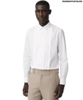 Resin Pearl Detail Cotton Poplin Dress Shirt