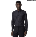 Slim Fit Check Cotton Jacquard Shirt