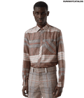 Burberry Logo Tape Cotton Shirt