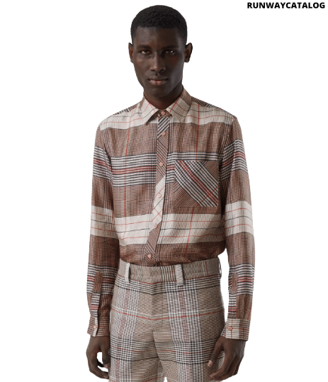 Burberry Logo Tape Cotton Shirt