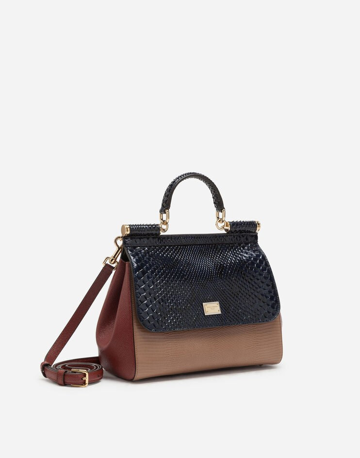 Dolce &amp; Gabbana Medium Sicily Bag in Mixed Materials