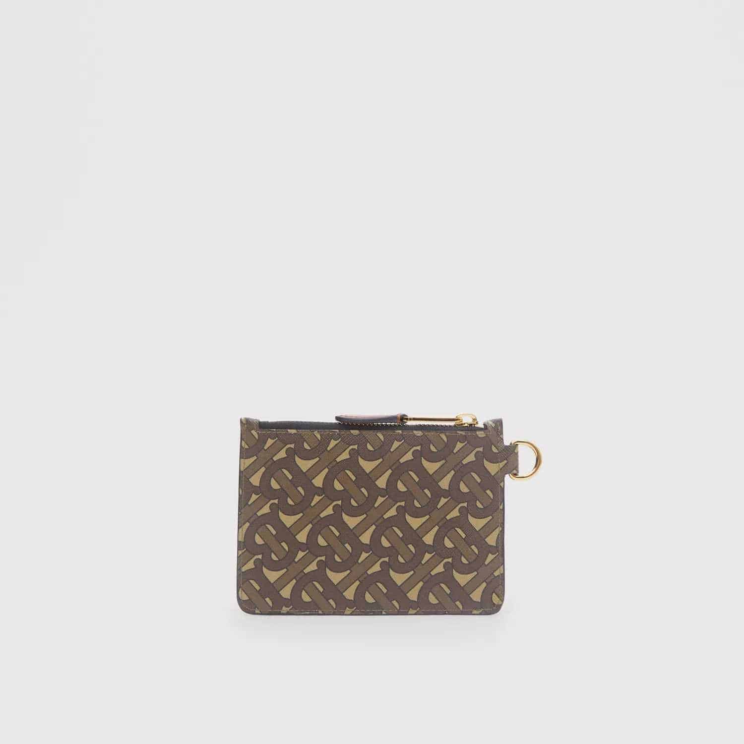 Burberry Monogram Print E-canvas Zip Coin Case