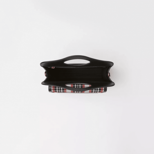 Burberry Mini Tartan Nylon and Leather Pocket Bag