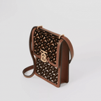 Burberry Monogram Flocked Leather Robin Bag