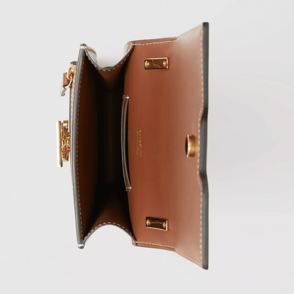 Burberry Monogram Flocked Leather Robin Bag