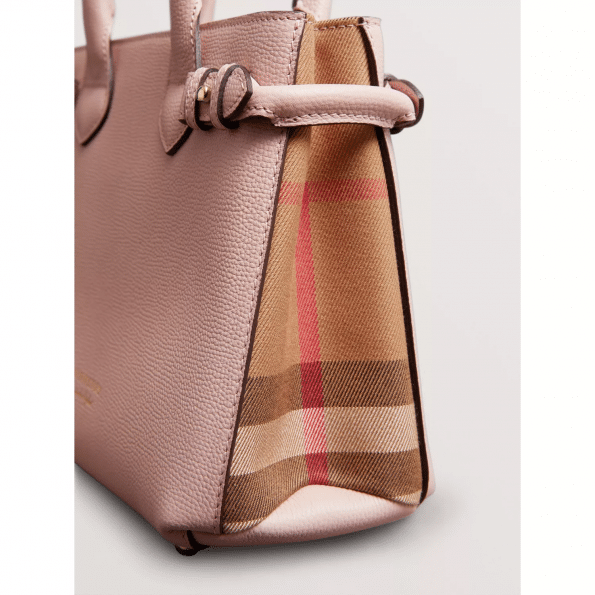 Burberry The Small Banner in Leather and House Check