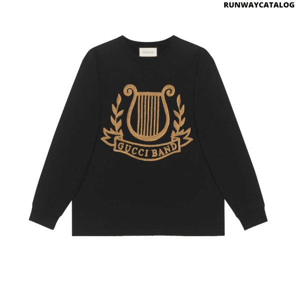 Gucci Oversize T-shirt with lyre pach