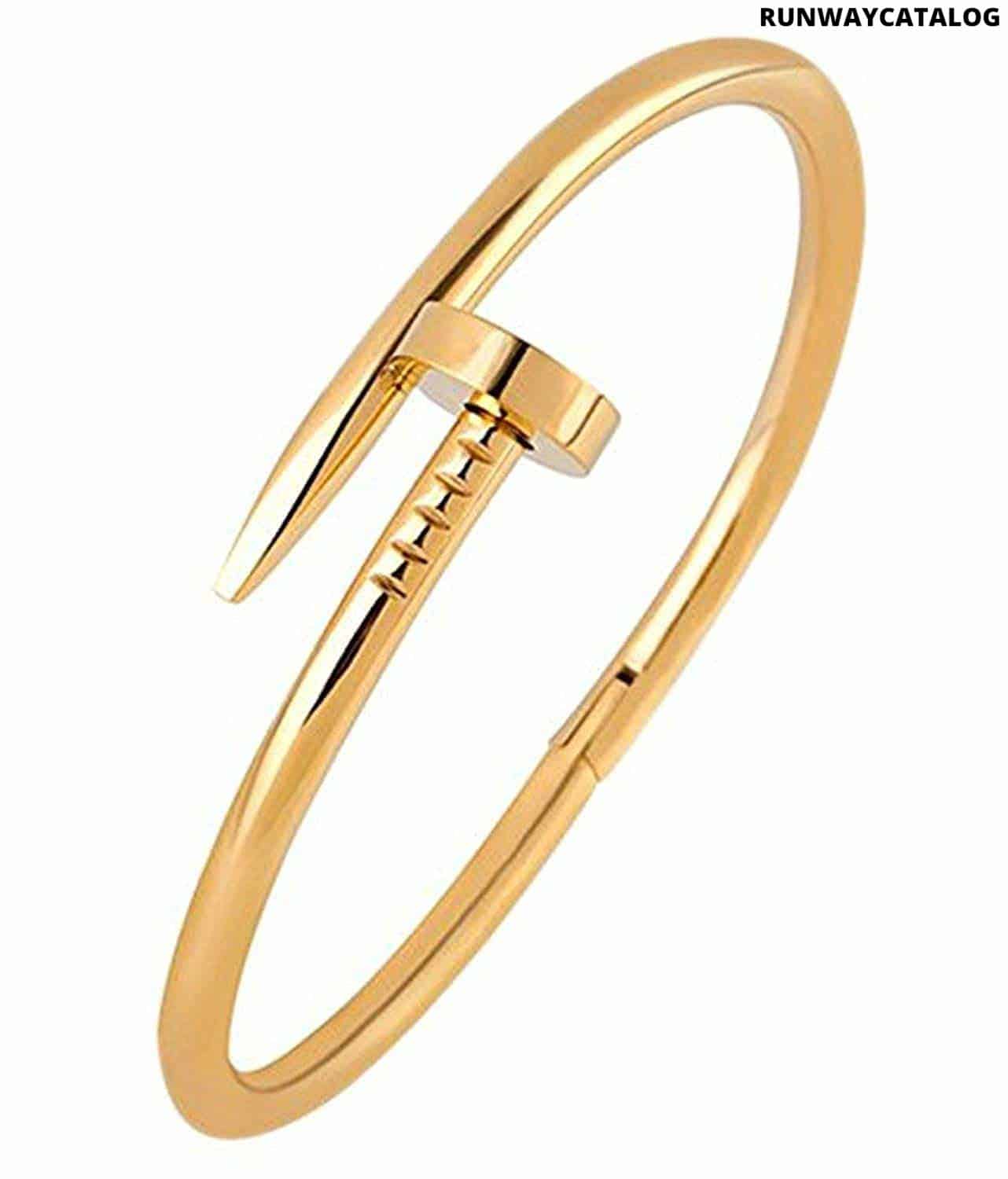 Cartier Inspired Stainless Steel golden bracelet