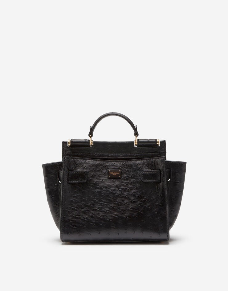 Dolce &amp; Gabbana Small ostrich leather Sicily soft bag