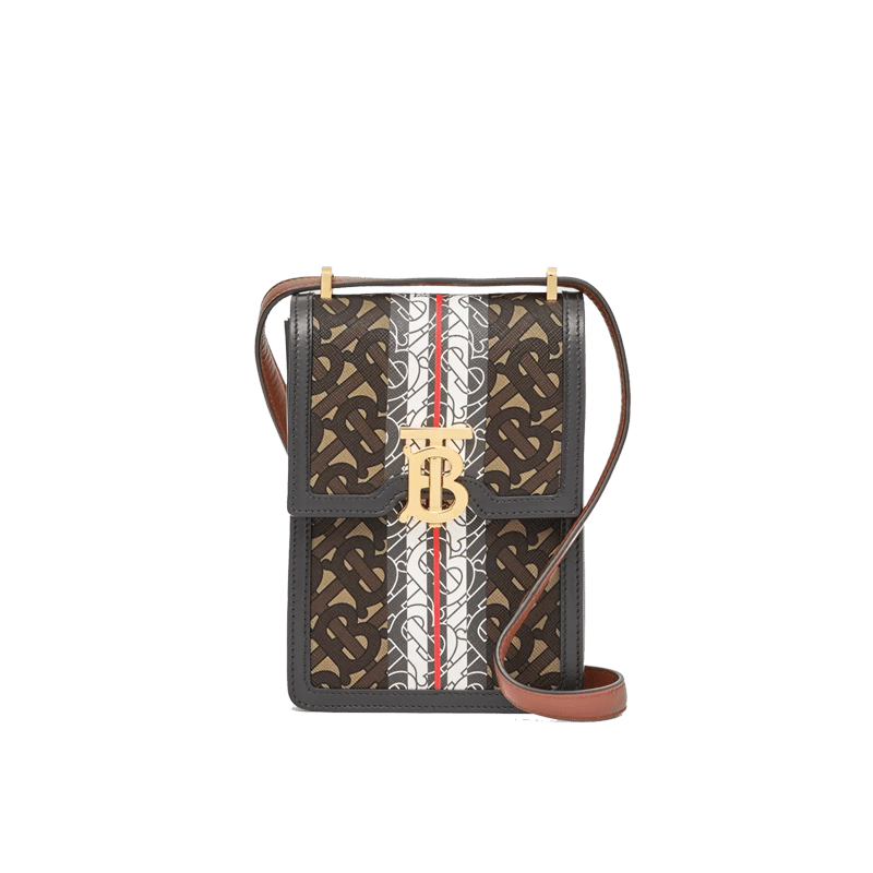 Burberry Monogram Stripe E-canvas Robin Bag