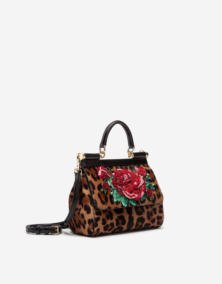 Dolce &amp; Gabbana Medium Sicily Bag in Leopard Print
