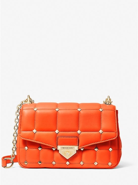 Michael Kors SoHo Large Studded Quilted Leather Shoulder Bag
