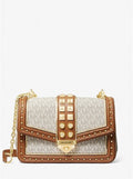 Michael Kors SoHo Large Studded Logo Shoulder Bag