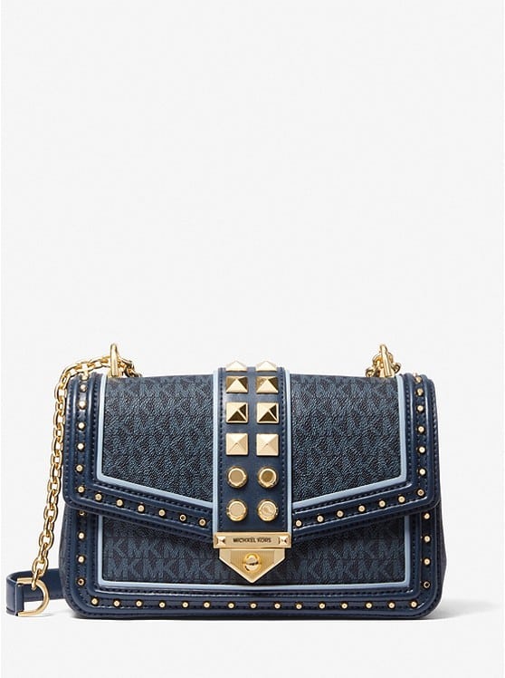 Michael Kors SoHo Large Studded Logo Shoulder Bag