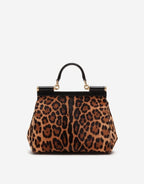 Dolce &amp; Gabbana Large Sicily bag in leopard-print pony hair