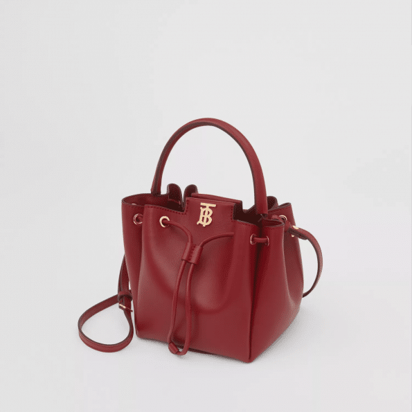 Burberry Monogram Motif Leather Bucket Bag