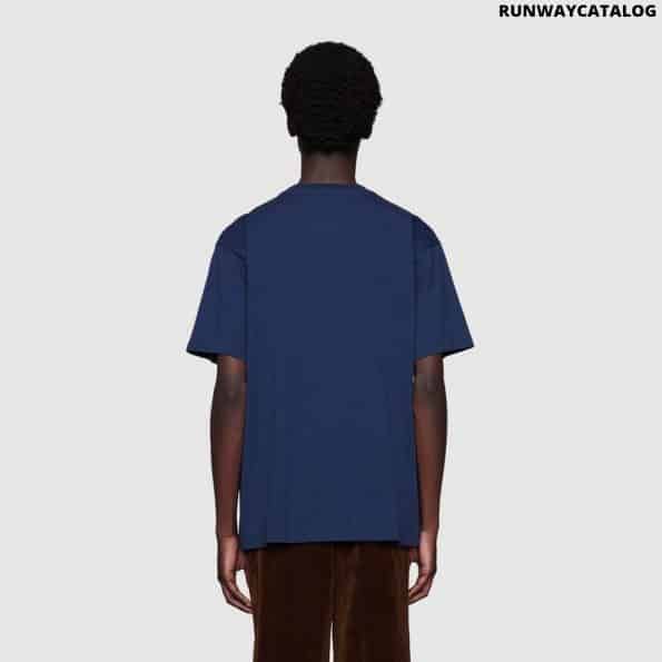 Gucci Interlocking G Stripe Print T-shirt Blue