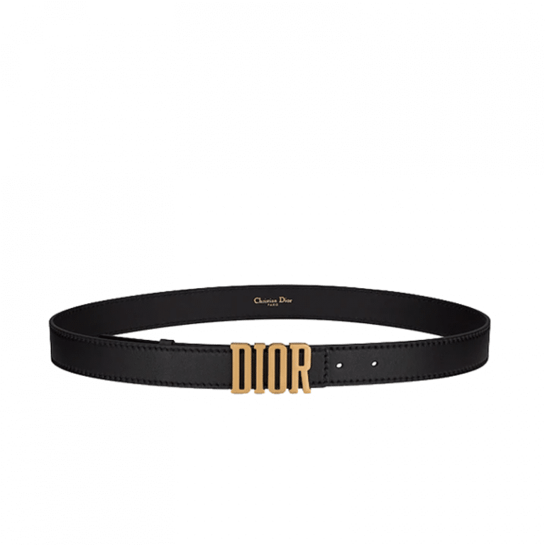 Christian Dior D-Fence Belt Black Smooth Calfskin, 30 MM