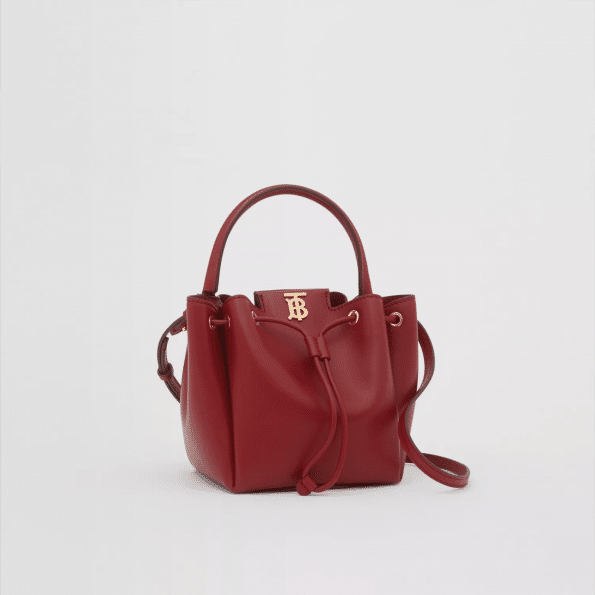 Burberry Monogram Motif Leather Bucket Bag