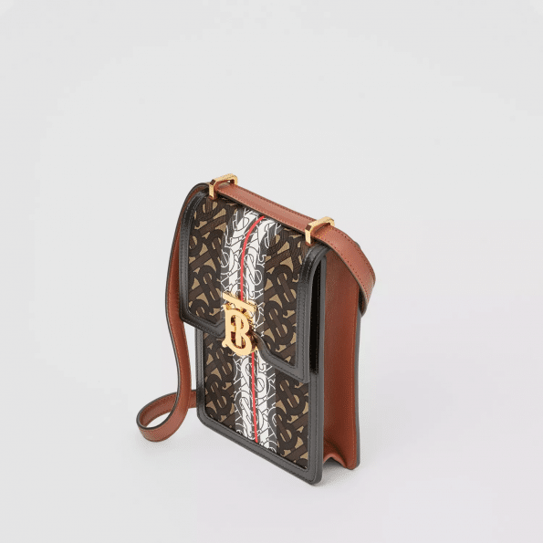 Burberry Monogram Stripe E-canvas Robin Bag