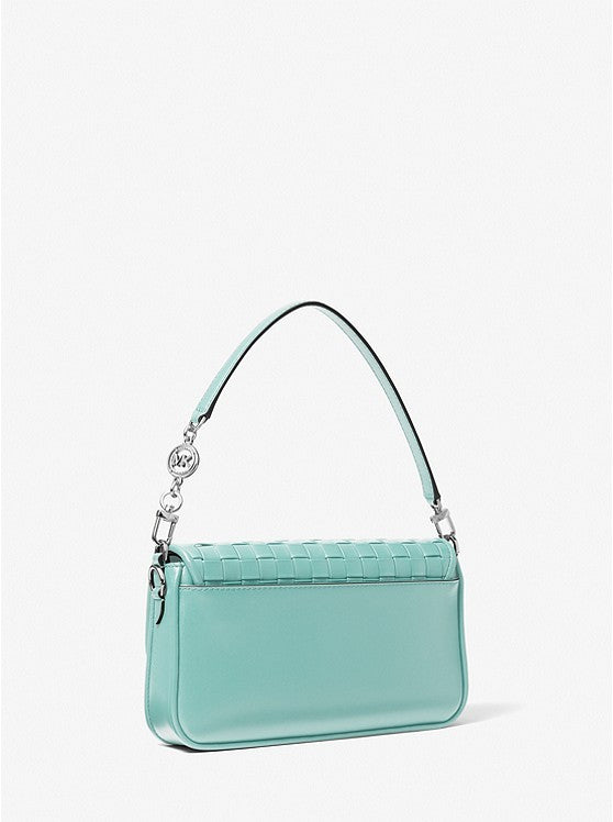 Michael Kors Bradshaw Small Woven Leather Shoulder Bag