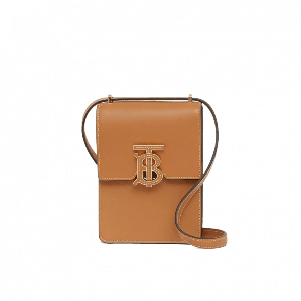 Burberry Topstitched Leather Robin Bag
