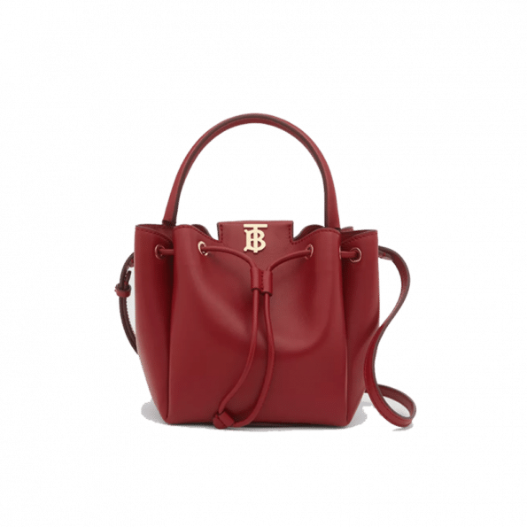 Burberry Monogram Motif Leather Bucket Bag