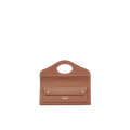 Burberry Mini Topstitched Lambskin Pocket Clutch