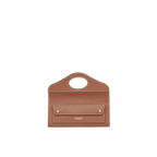 Burberry Mini Topstitched Lambskin Pocket Clutch