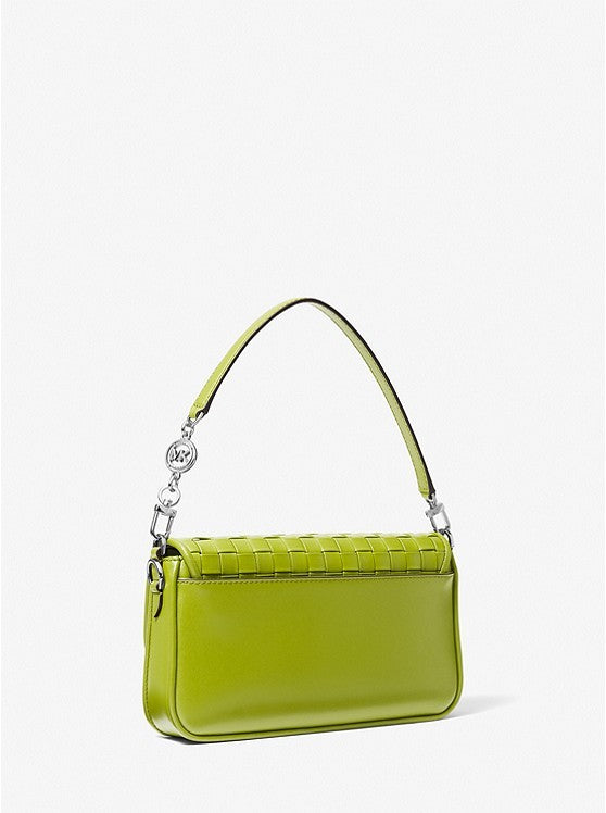 Michael Kors Bradshaw Small Woven Leather Shoulder Bag