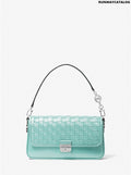 Michael Kors Bradshaw Small Woven Leather Shoulder Bag