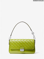 Michael Kors Bradshaw Small Woven Leather Shoulder Bag
